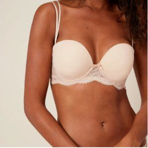 Simone Perele - Eden Strapless Plunge Bra - Peau rose - 30E /30DD (NWT)